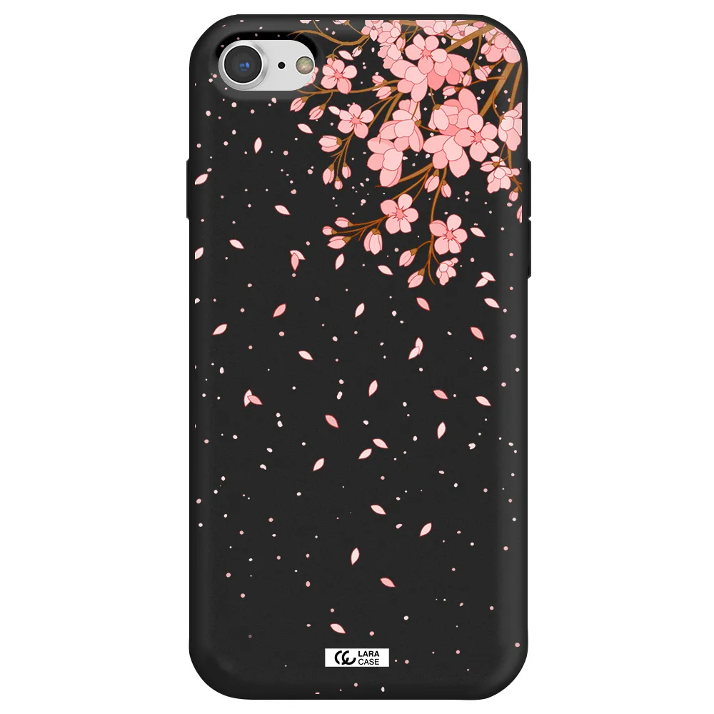 Sakura Fall Apple iPhone 8 Silicone black Case