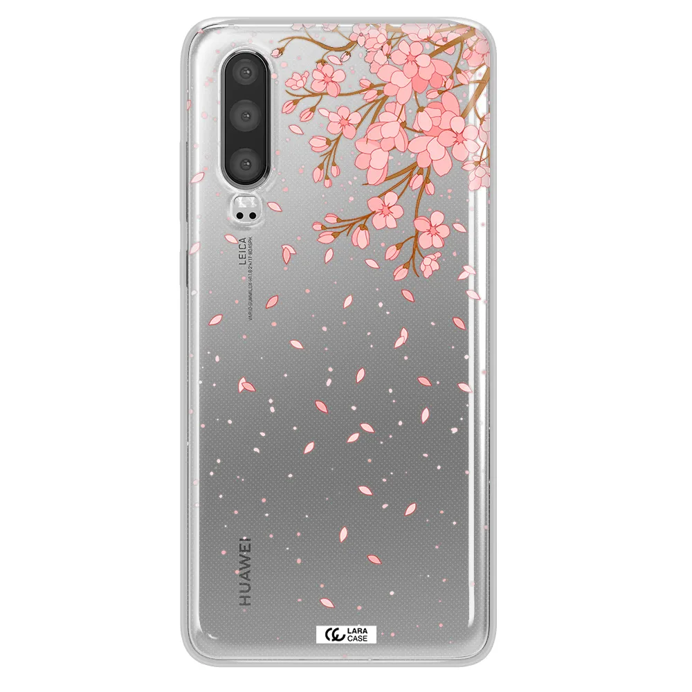 Sakura Fall Huawei P30 Clear TPU Case