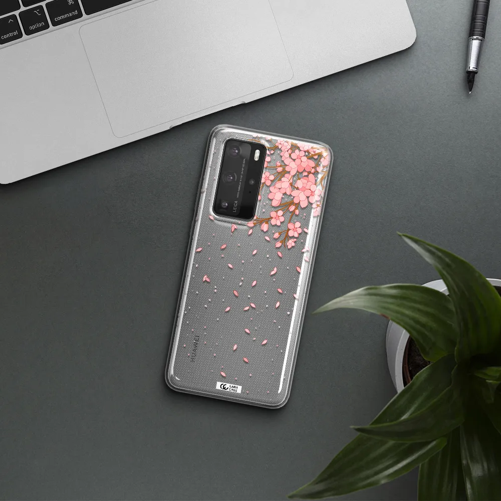 Sakura Fall Huawei P40 Pro Clear TPU Case
