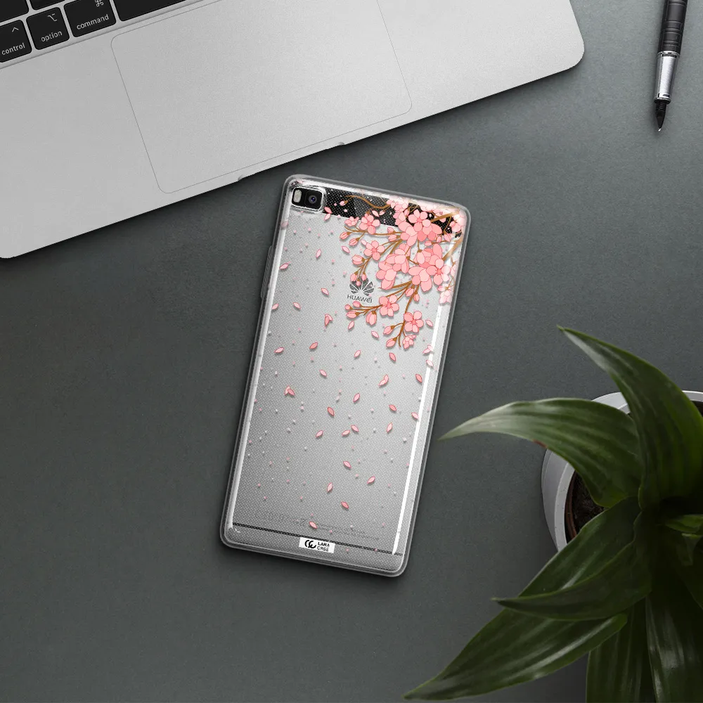 Sakura Fall Huawei P8 Clear TPU Case