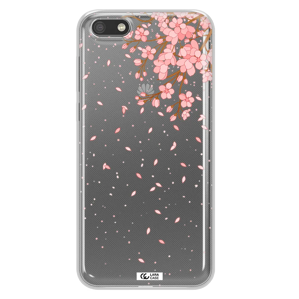 Sakura Fall Huawei Y5 2018 Clear TPU Case