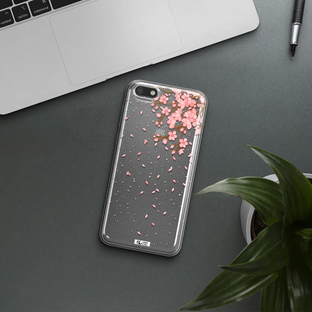 Sakura Fall Huawei Y5 2018 Clear TPU Case