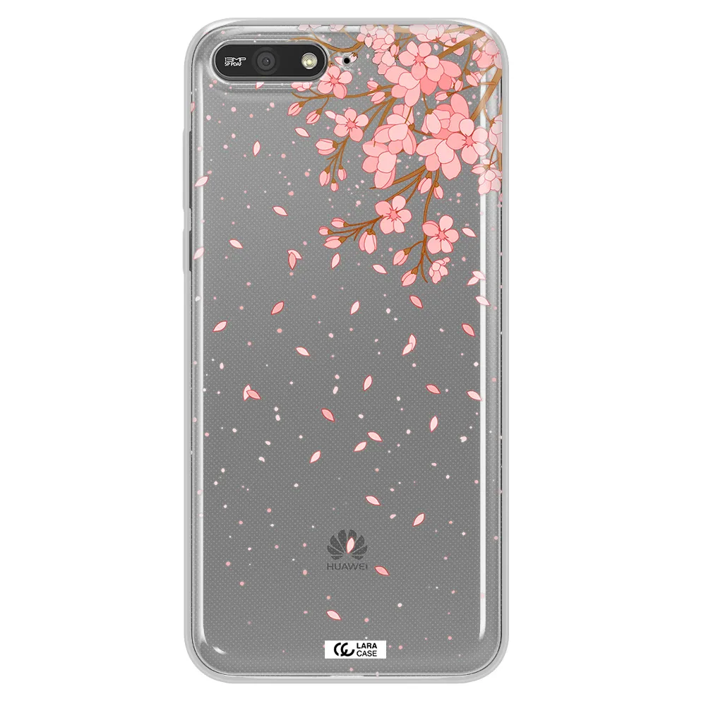 Sakura Fall Huawei Y6 2018 Clear TPU Case