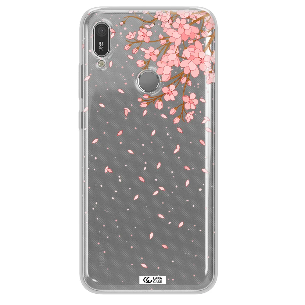 Sakura Fall Huawei Y6 2019 Clear TPU Case