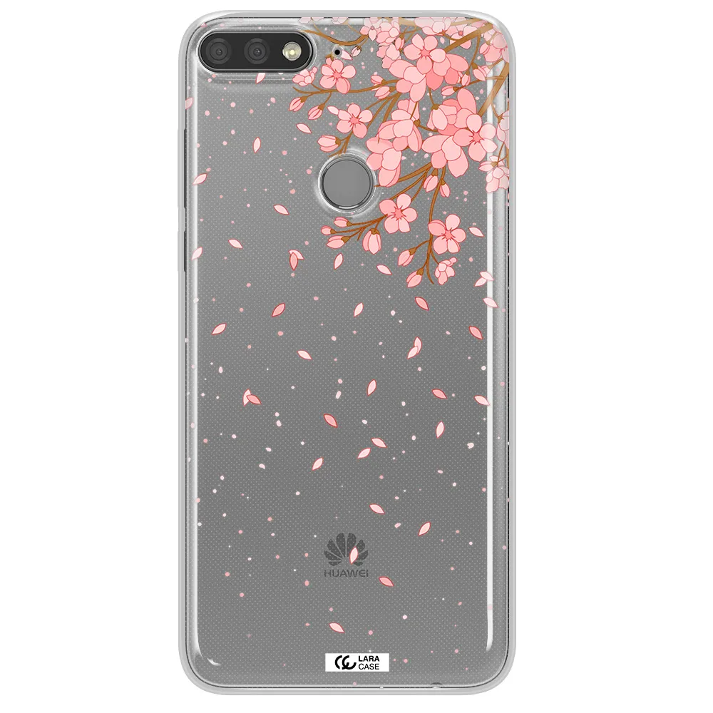 Sakura Fall Huawei Y7 Prime 2018 Clear TPU Case