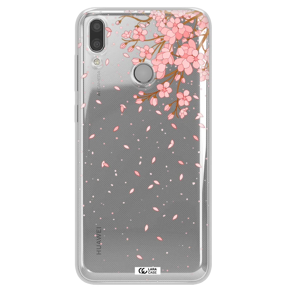 Sakura Fall Huawei Y9 2019 Clear TPU Case