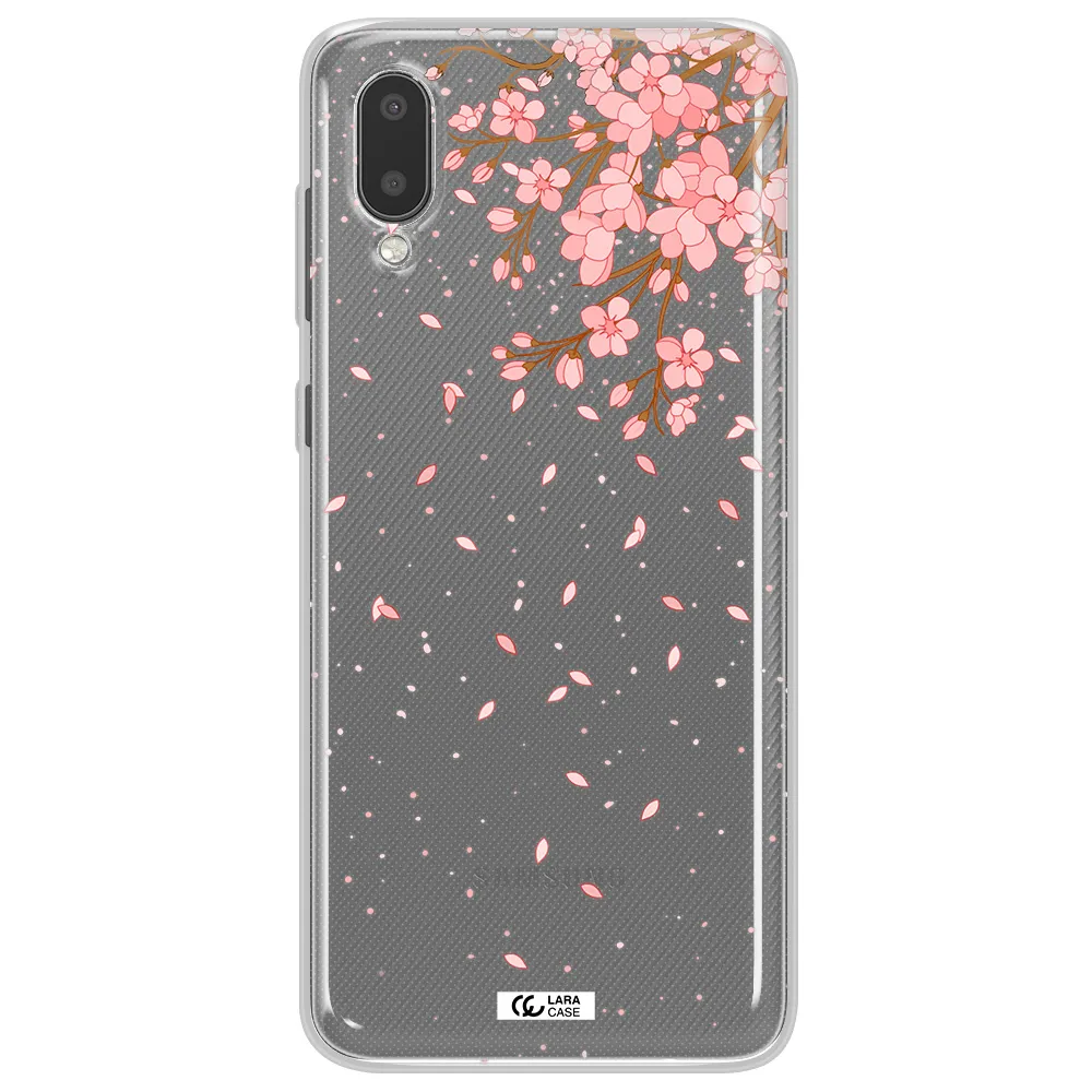 Sakura Fall Samsung A02 Clear TPU Case