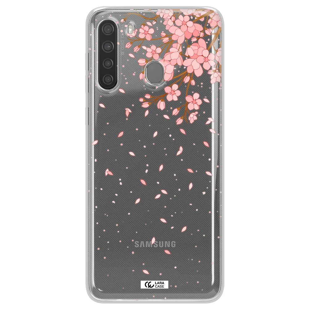 Sakura Fall Samsung A21 Clear TPU Case