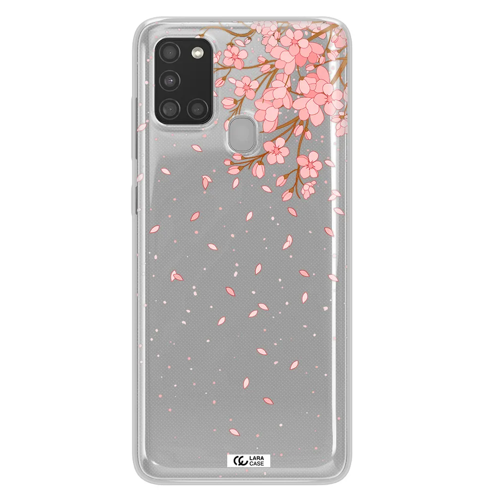 Sakura Fall Samsung A21S Clear TPU Case