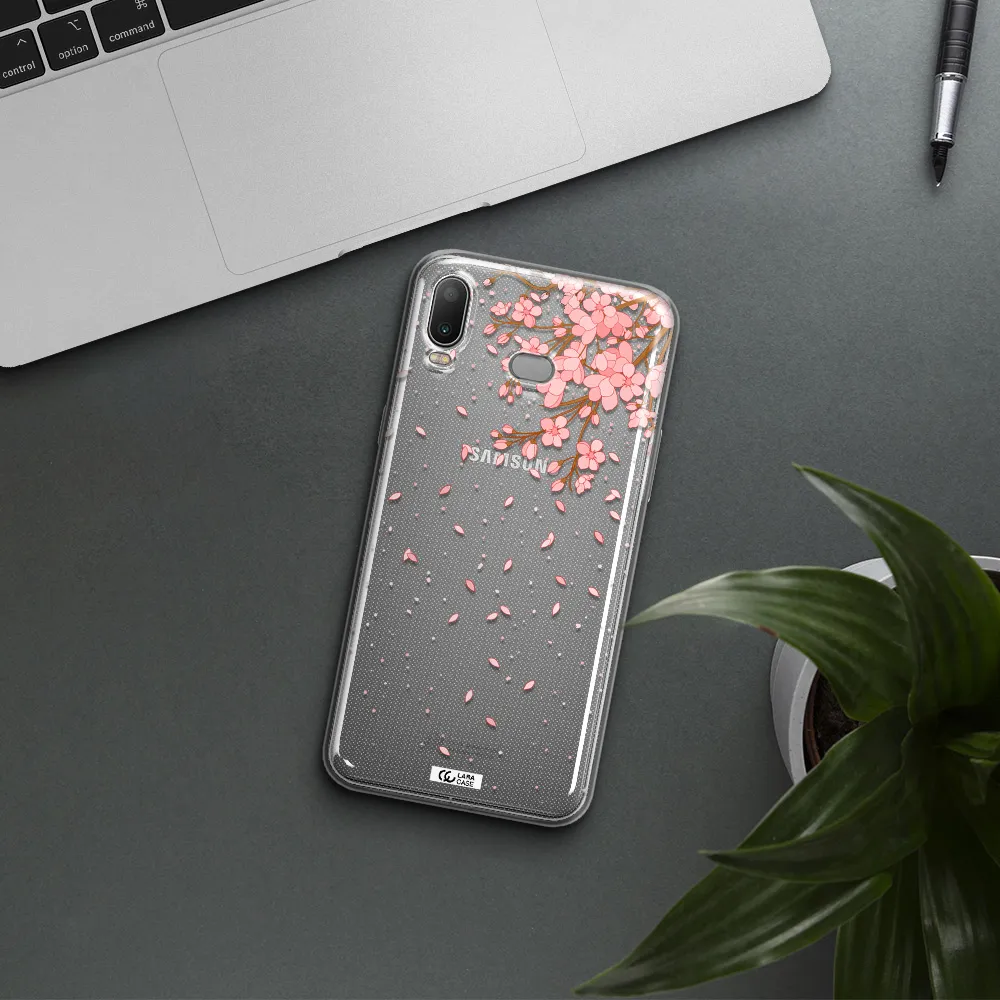 Sakura Fall Samsung A6S Clear TPU Case
