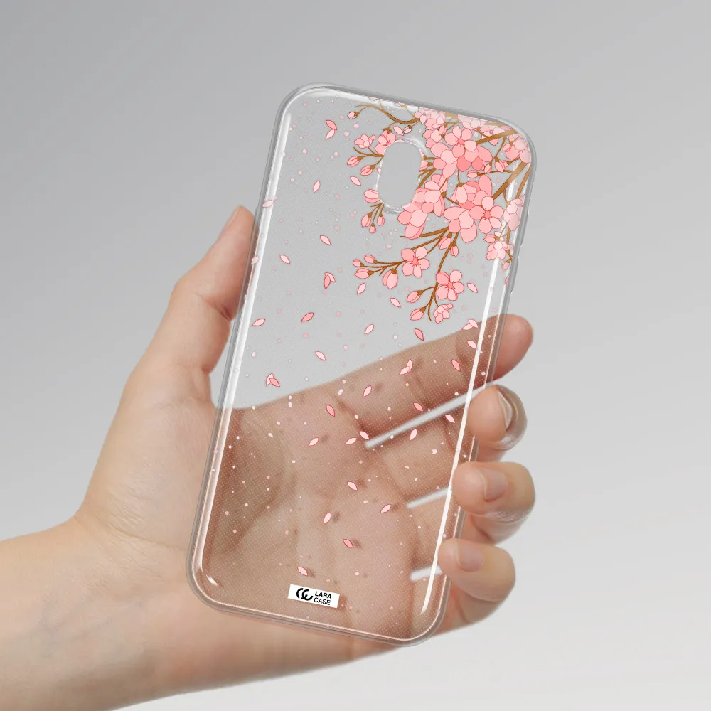 Sakura Fall Samsung J7 Pro Clear TPU Case