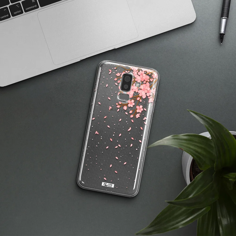 Sakura Fall Samsung J8 Clear TPU Case