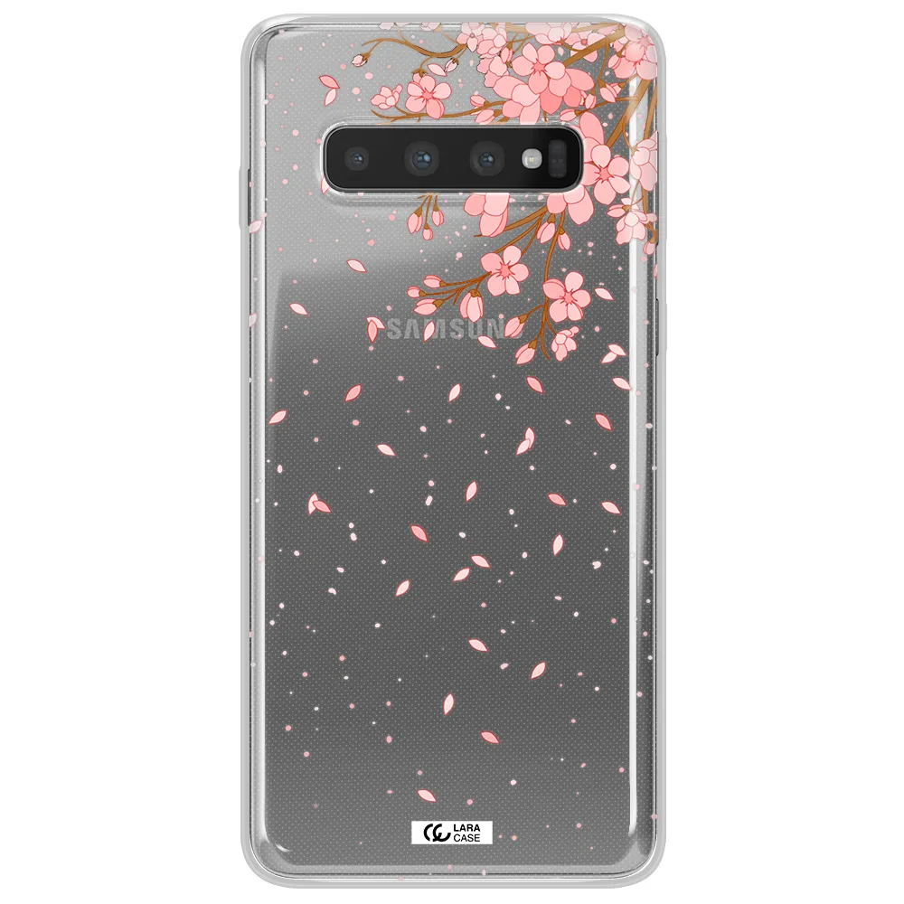 Sakura Fall Samsung S10 Plus Clear TPU Case
