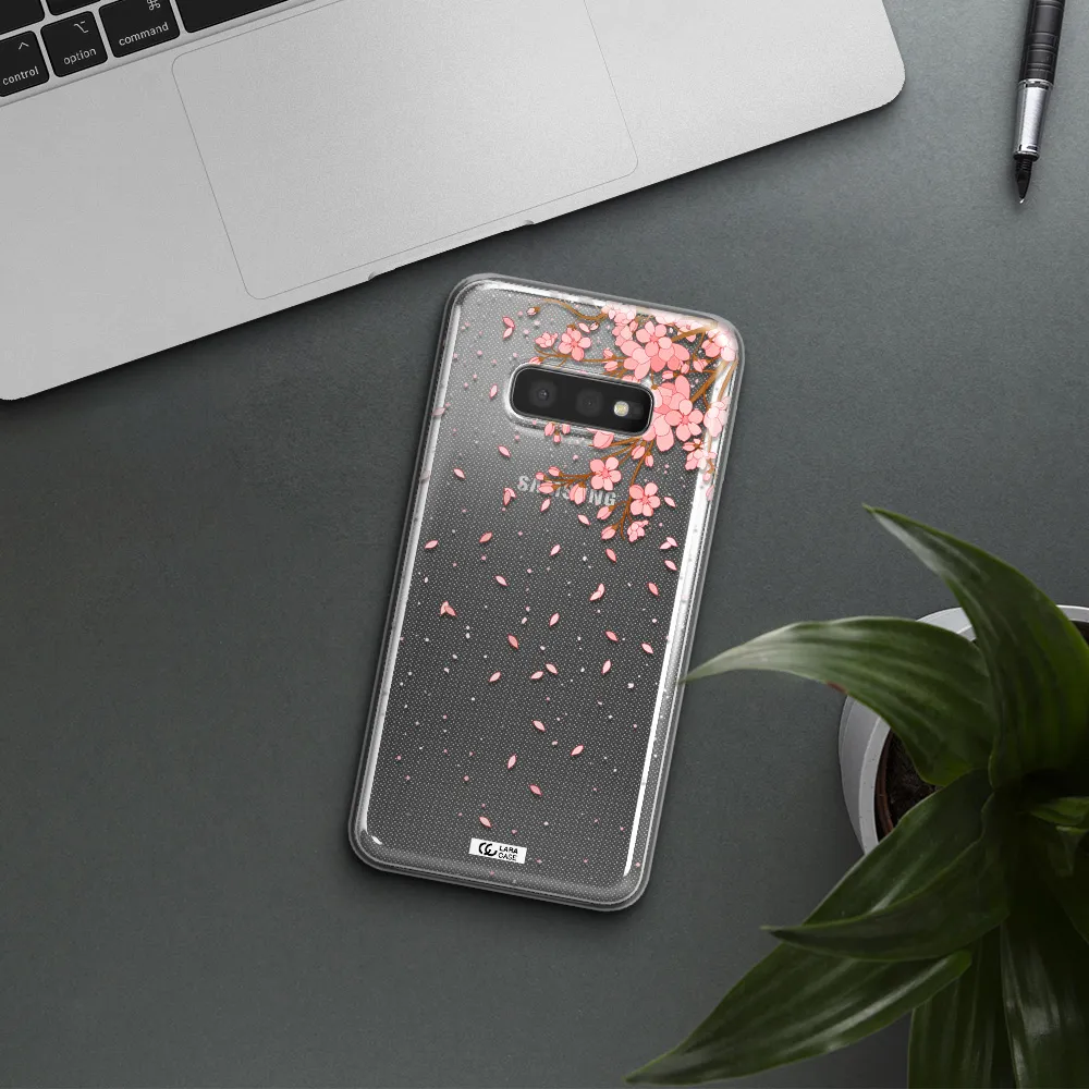 Sakura Fall Samsung S10e Clear TPU Case