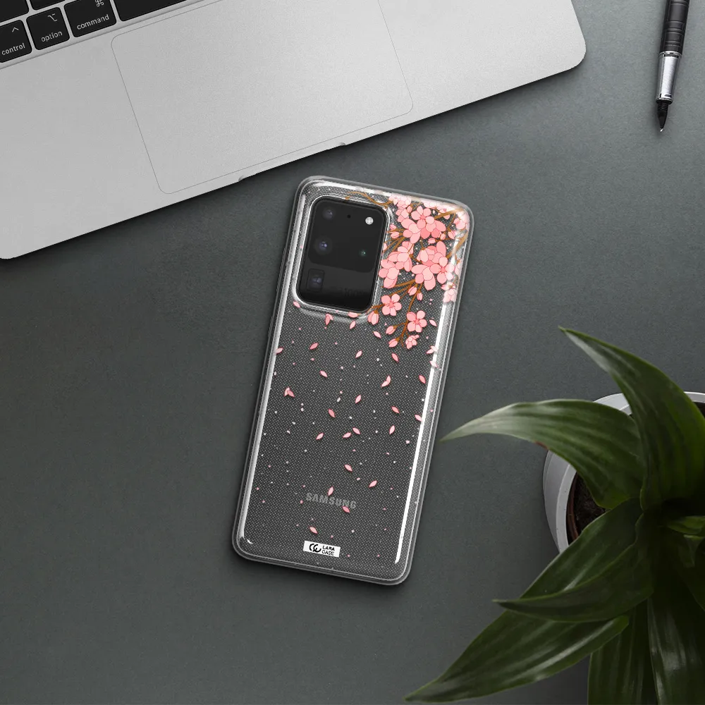 Sakura Fall Samsung S20 Ultra Clear TPU Case