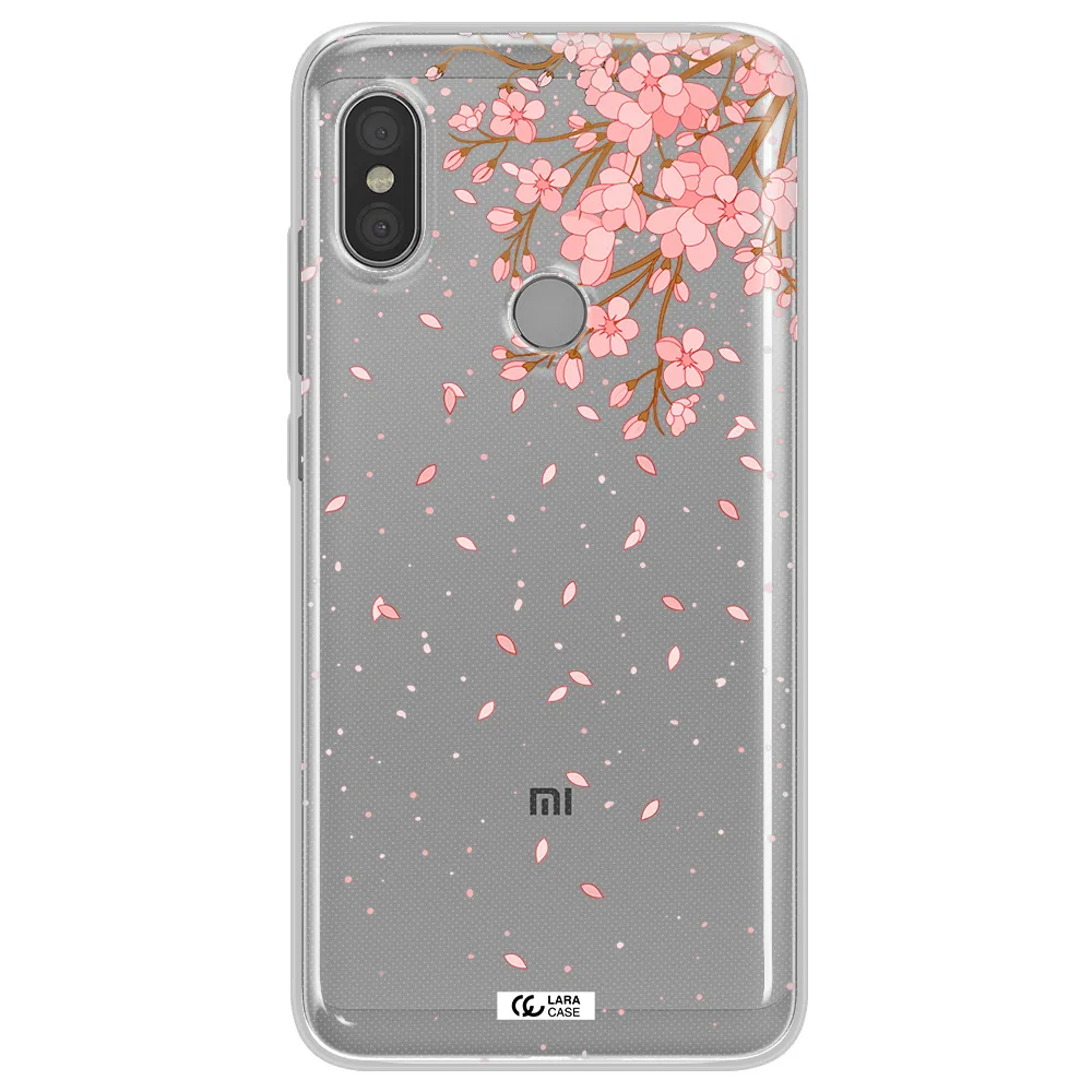 Sakura Fall Xiaomi Redmi Note 6 Pro Clear TPU Case