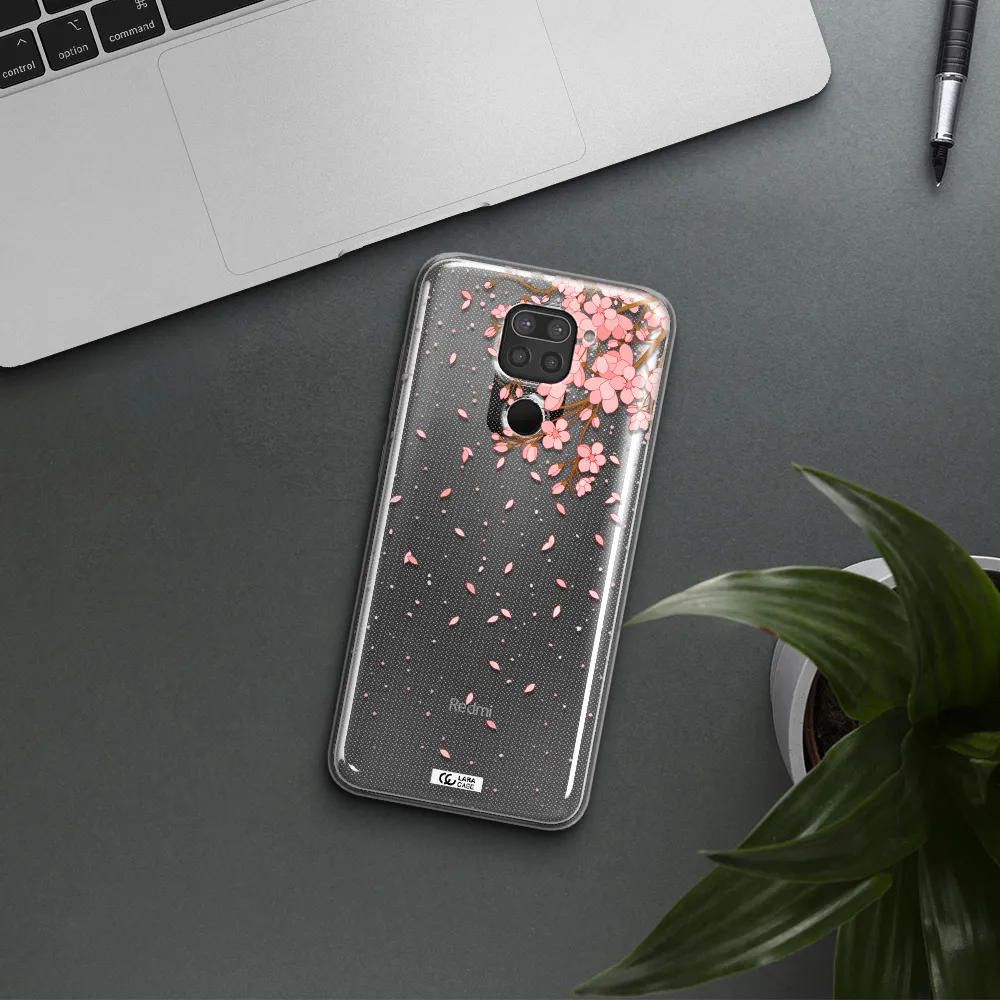 Sakura Fall Xiaomi Redmi Note 9 Clear TPU Case