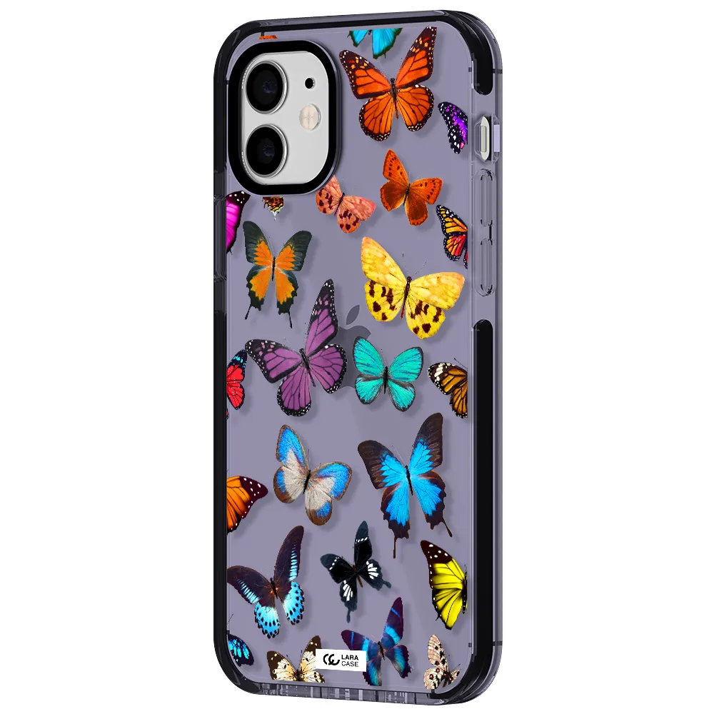 Colorful Butterflies Apple iPhone 11 impact Lilac Case