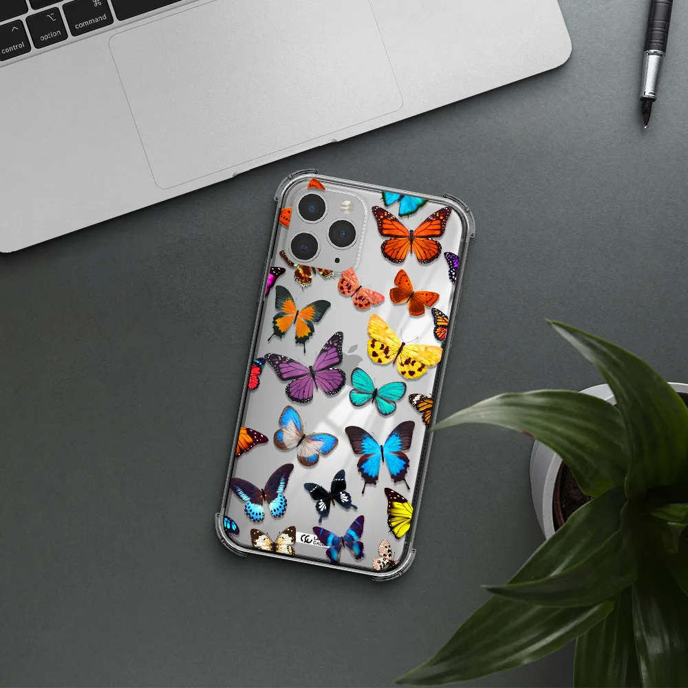 Colorful Butterflies Apple iPhone 11 pro Clear PC Case