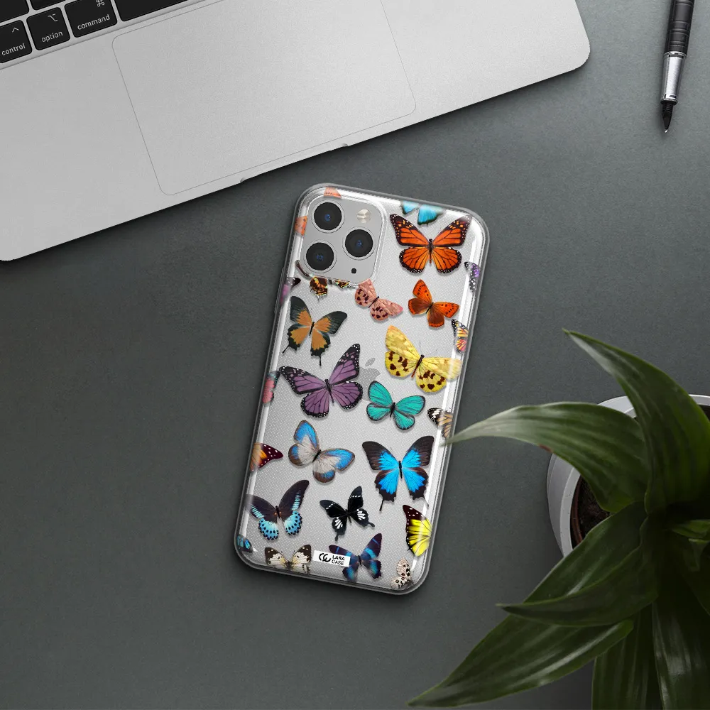 Colorful Butterflies Apple iPhone 11 pro max Clear TPU Case