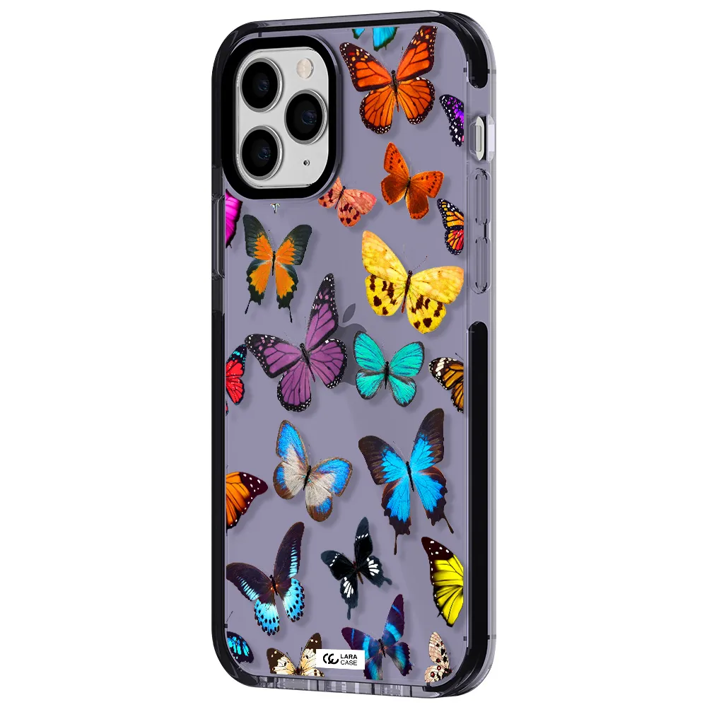 Colorful Butterflies Apple iPhone 11 pro max impact Lilac Case