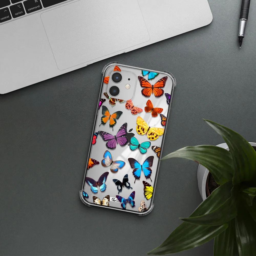 Colorful Butterflies Apple iPhone 12 mini Clear PC Case