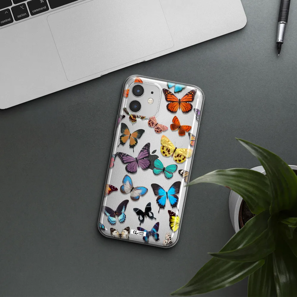 Colorful Butterflies Apple iPhone 12 mini Clear TPU Case