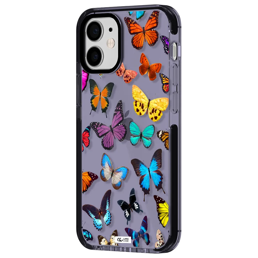 Colorful Butterflies Apple iPhone 12 mini impact Lilac Case