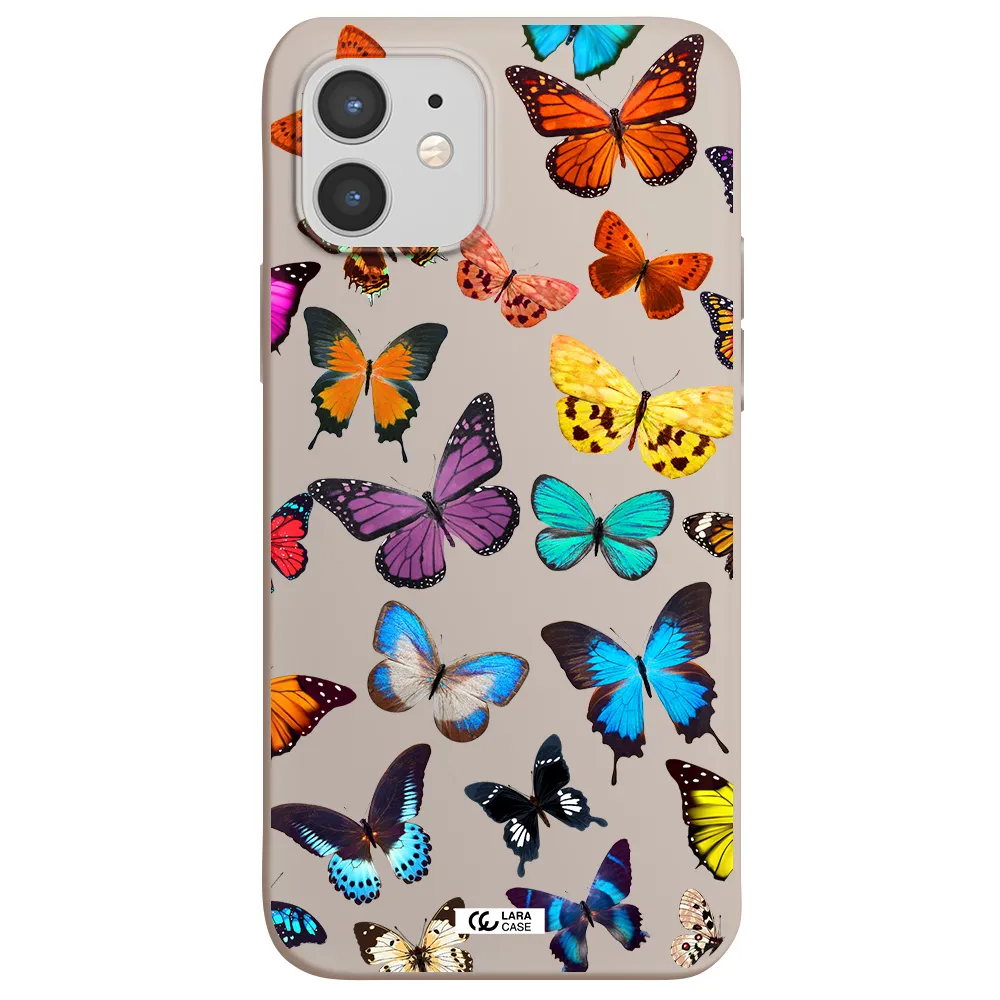 Colorful Butterflies Apple iPhone 12 mini Silicone Stone Case