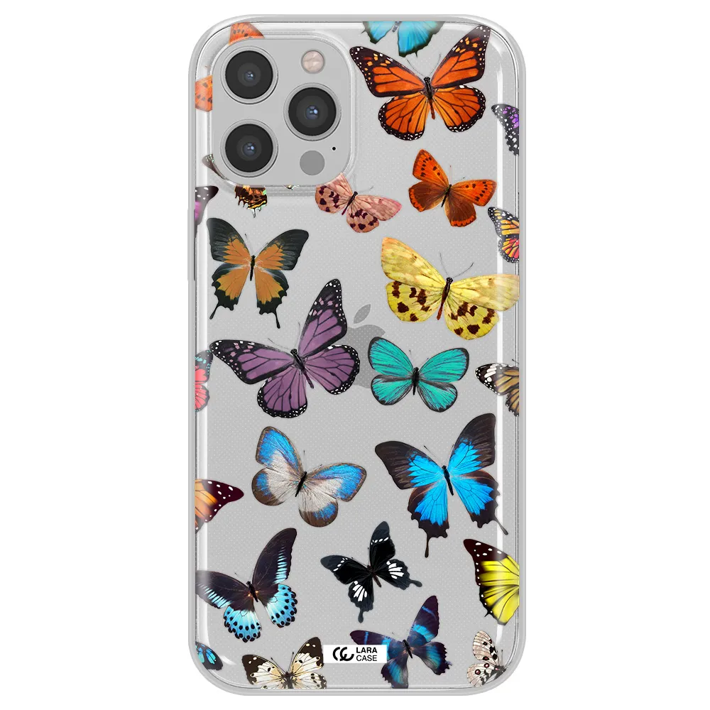 Colorful Butterflies Apple iPhone 12 pro Clear TPU Case