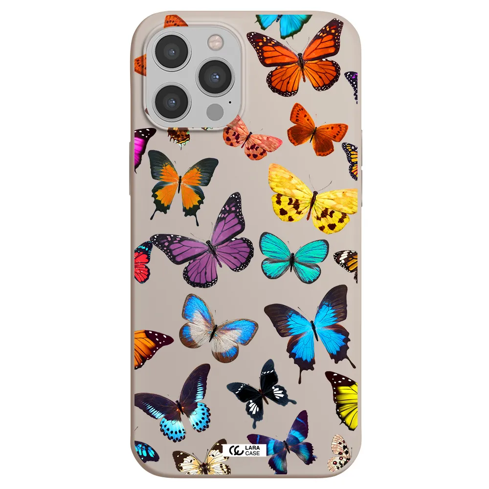 Colorful Butterflies Apple iPhone 12 pro Silicone Stone Case