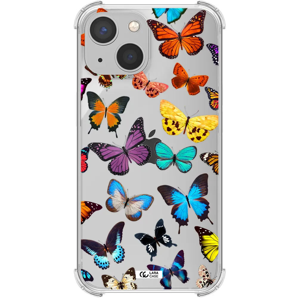 Colorful Butterflies Apple iPhone 13 Clear PC Case
