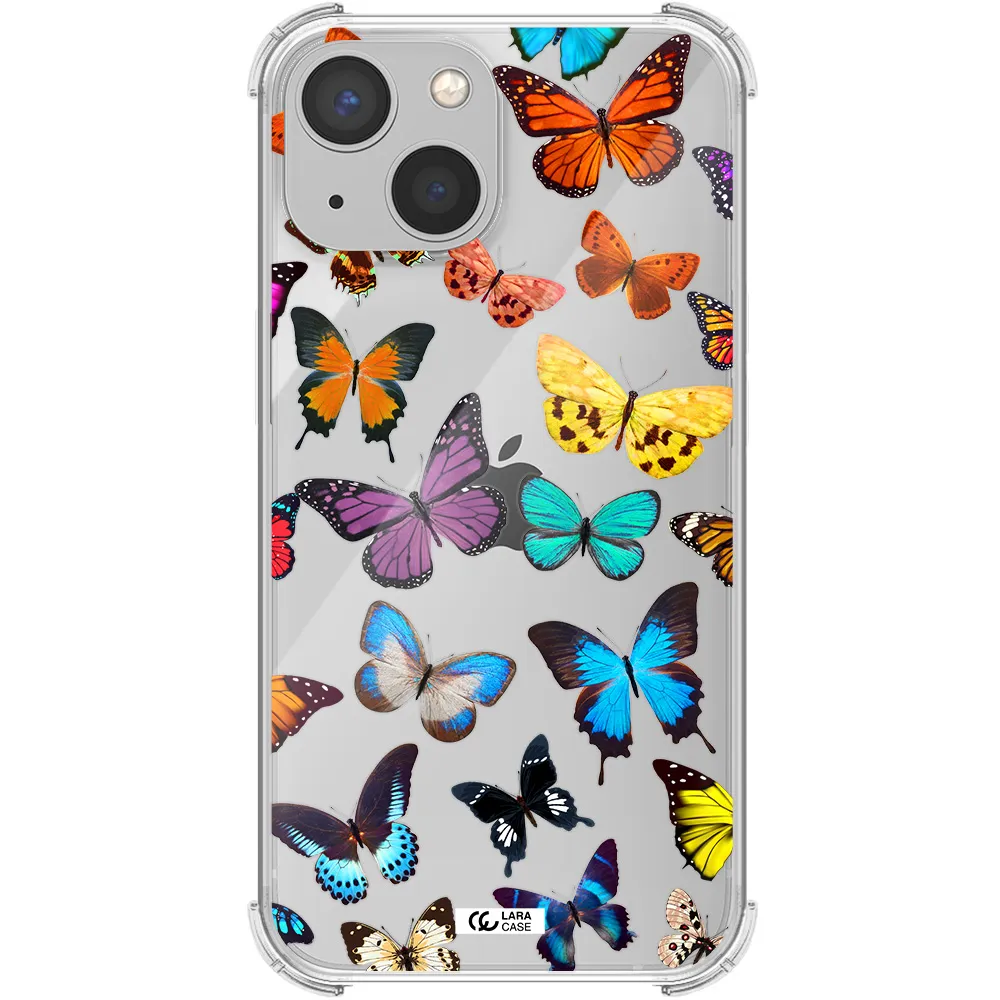 Colorful Butterflies Apple iPhone 13 mini Clear PC Case