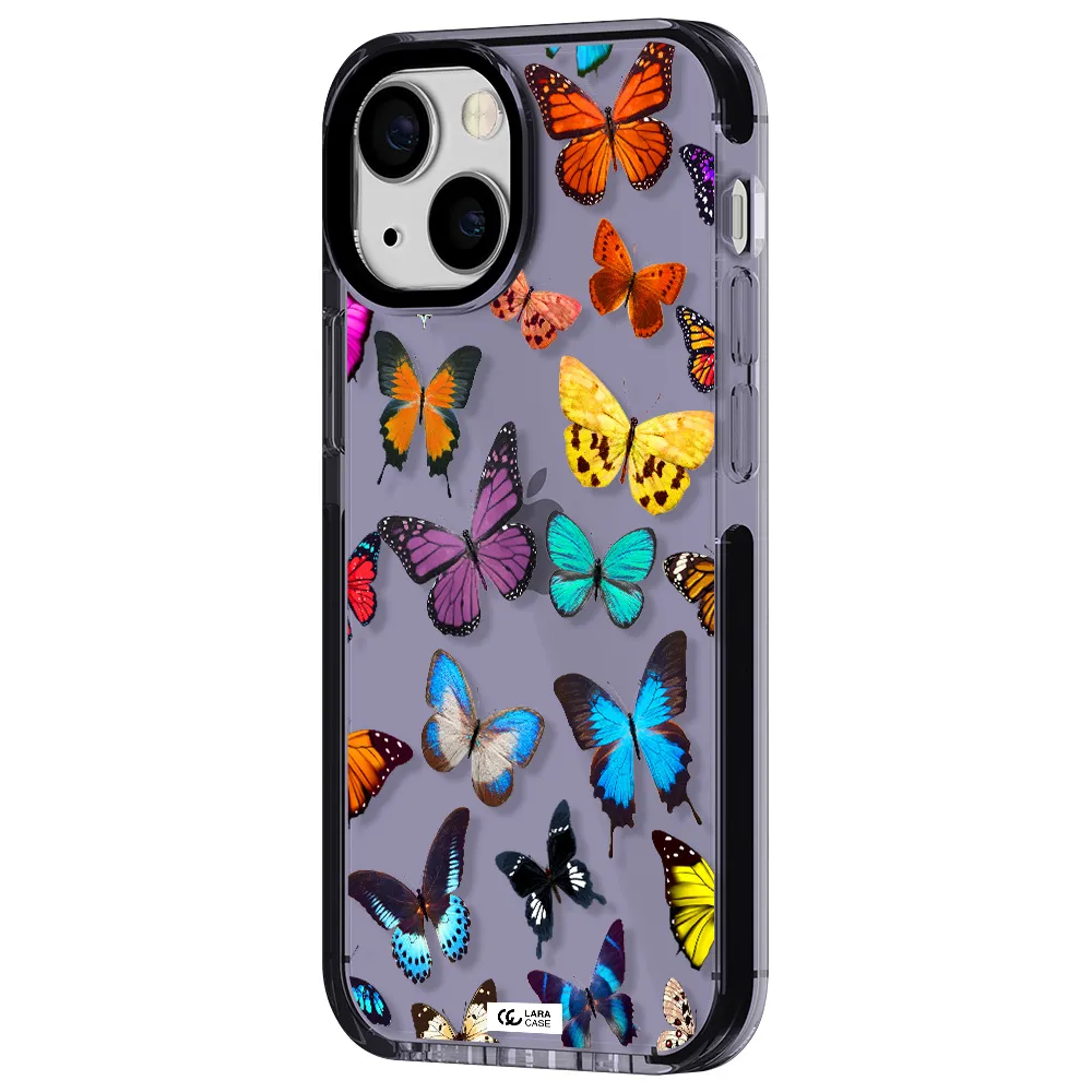 Colorful Butterflies Apple iPhone 13 mini impact Lilac Case