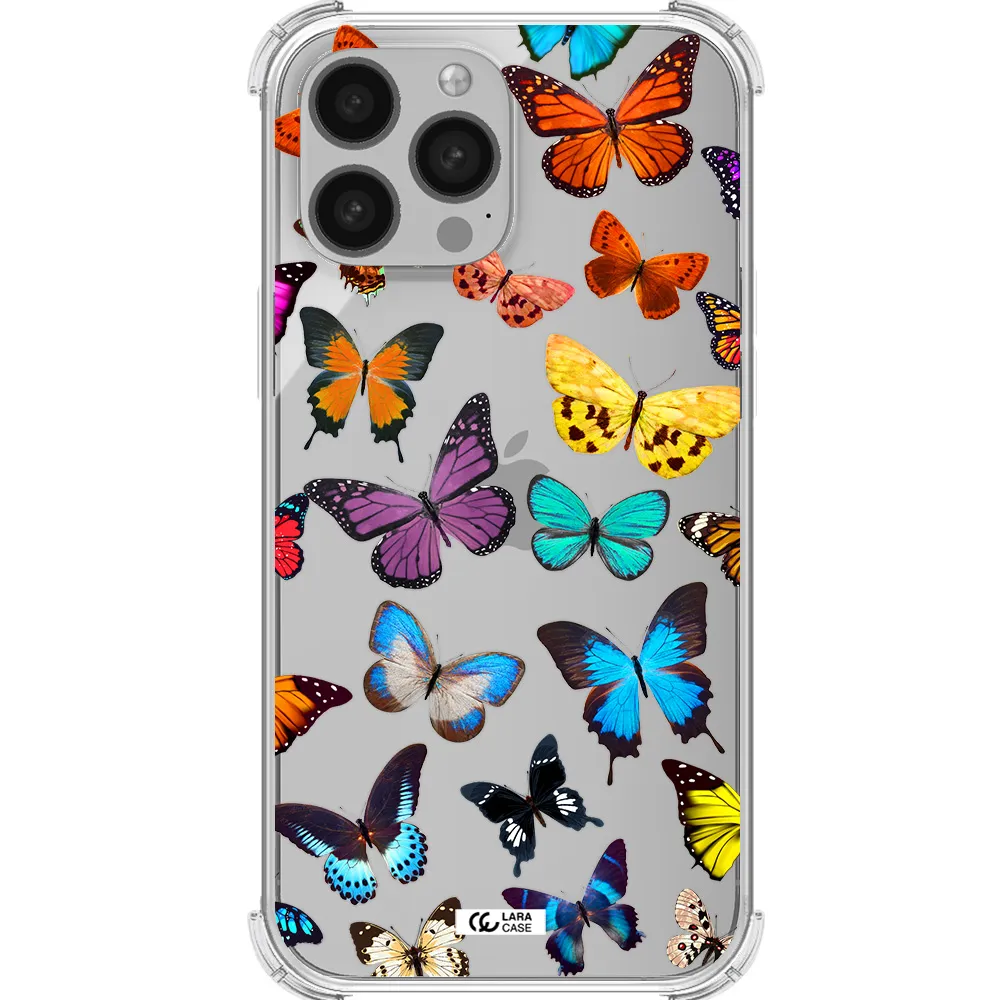 Colorful Butterflies Apple iPhone 13 Pro Clear PC Case