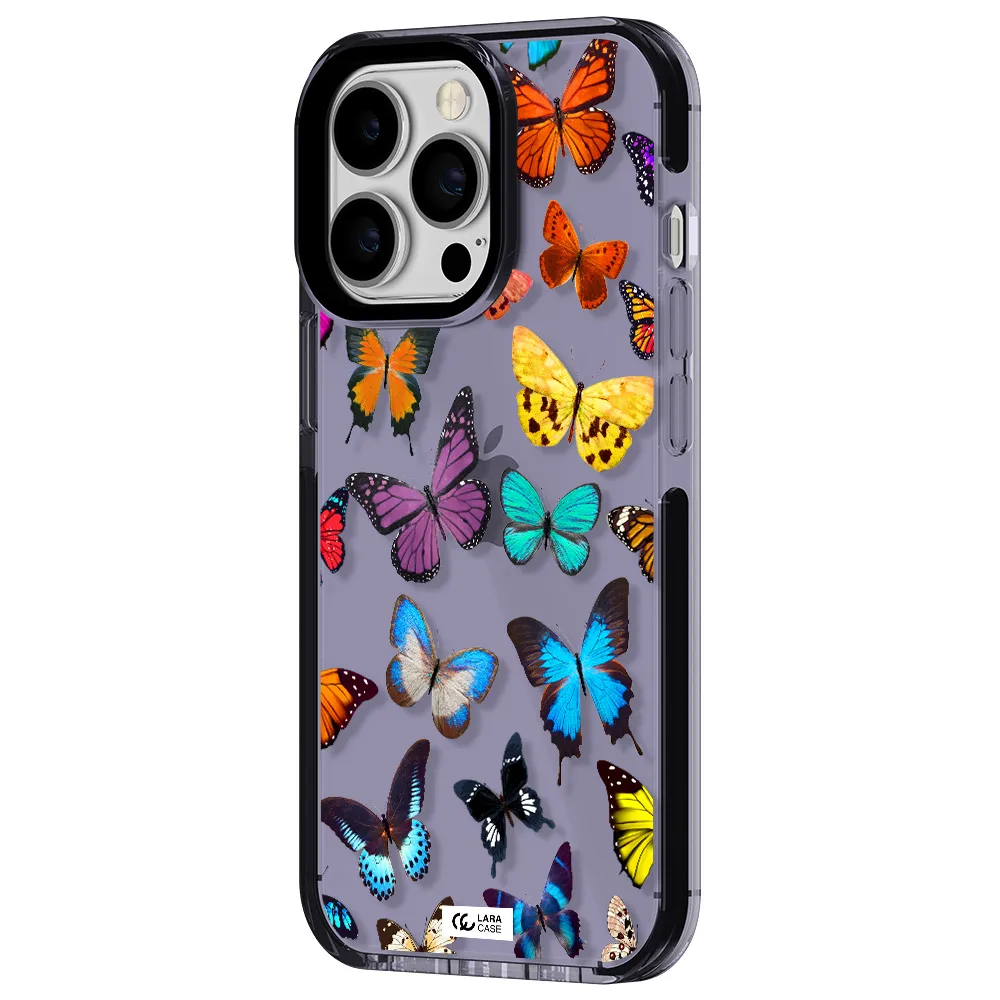 Colorful Butterflies Apple iPhone 13 Pro impact Lilac Case