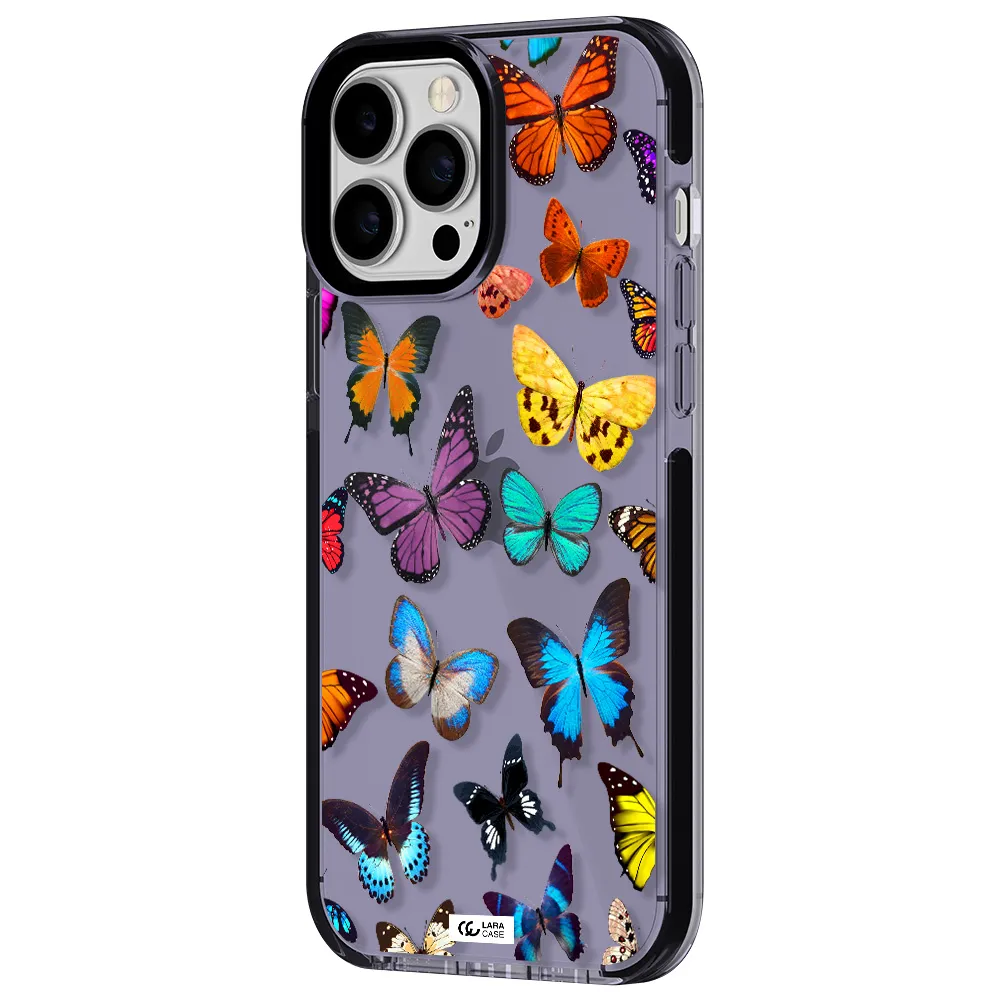 Colorful Butterflies Apple iPhone 13 Pro Max impact Lilac Case