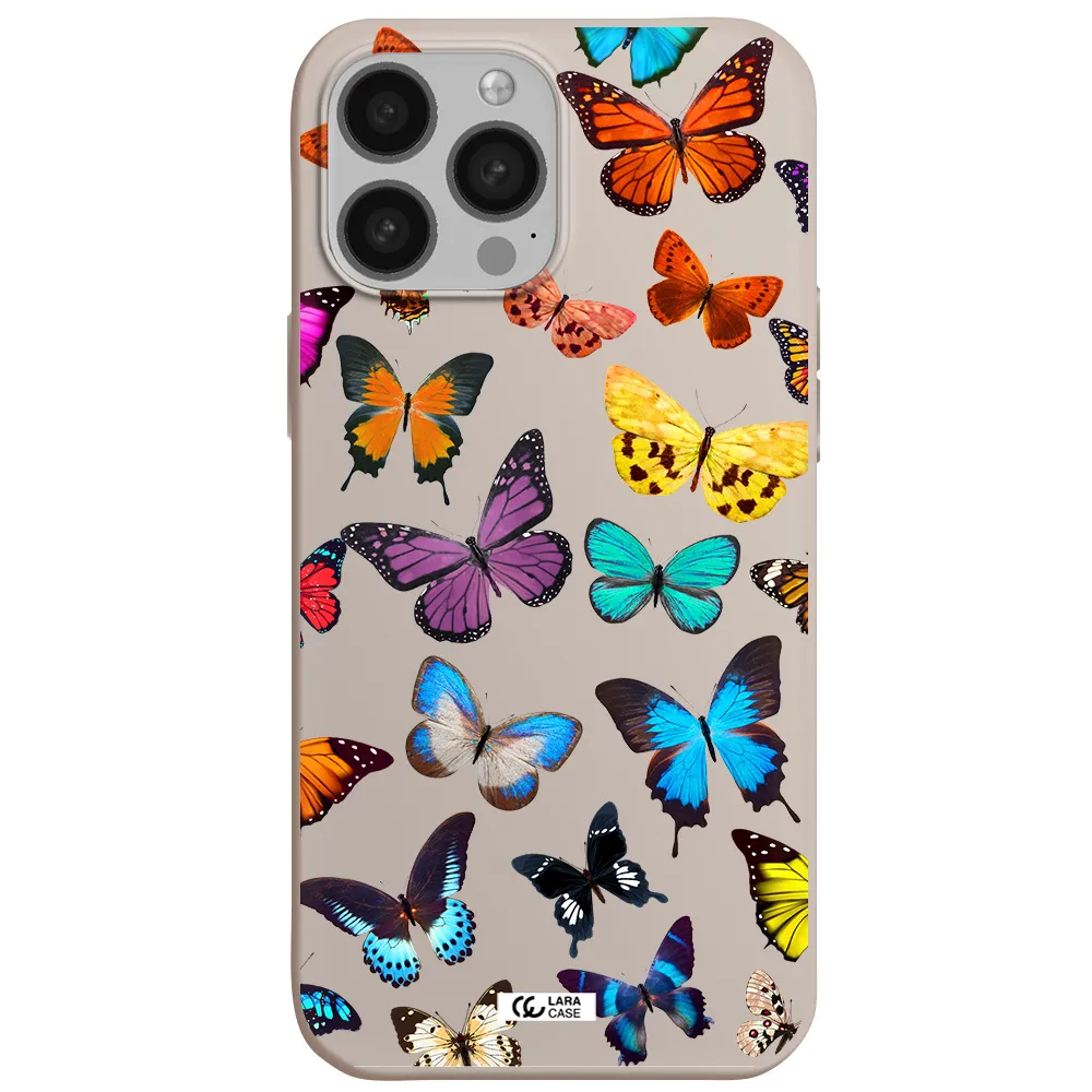 Colorful Butterflies Apple iPhone 13 Pro Max Silicone Stone Case