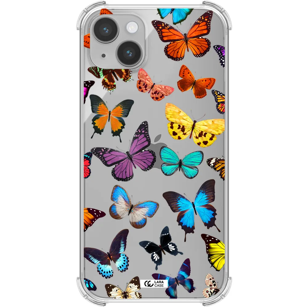 Colorful Butterflies Apple iPhone 14 Clear PC Case