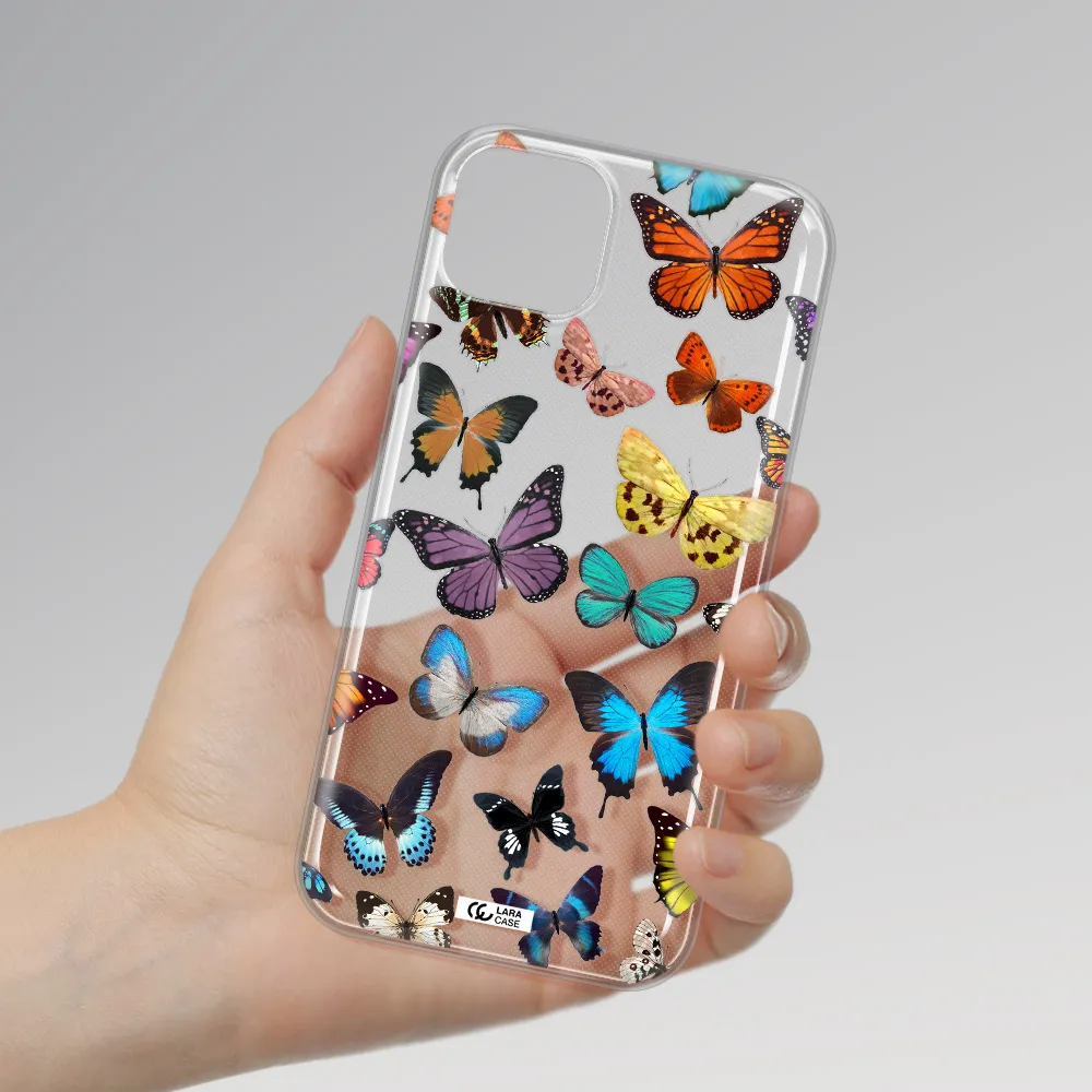 Colorful Butterflies Apple iPhone 14 Clear TPU Case