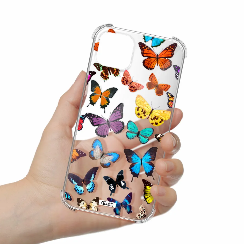 Colorful Butterflies Apple iPhone 14 plus Clear PC Case