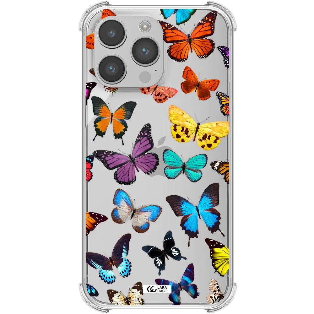 Colorful Butterflies Apple iPhone 14 pro max Clear PC Case