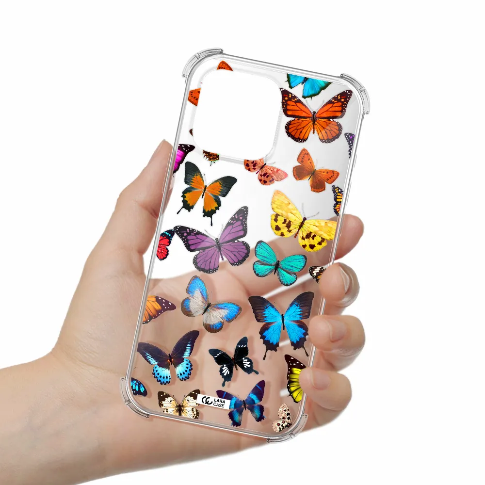 Colorful Butterflies Apple Iphone 16 Pro Max Clear Pc Case