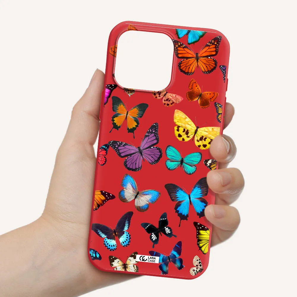 Colorful Butterflies Apple Iphone 16 Pro Max Silicone Stone Case