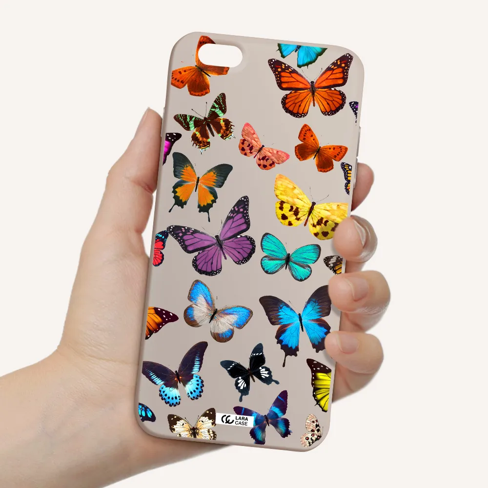 Colorful Butterflies Apple iPhone 6 plus Silicone Stone Case