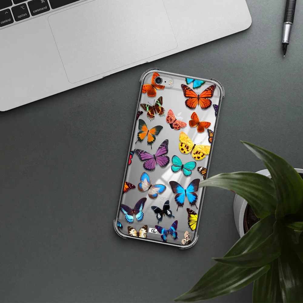 Colorful Butterflies Apple iPhone 6 s plus Clear PC Case