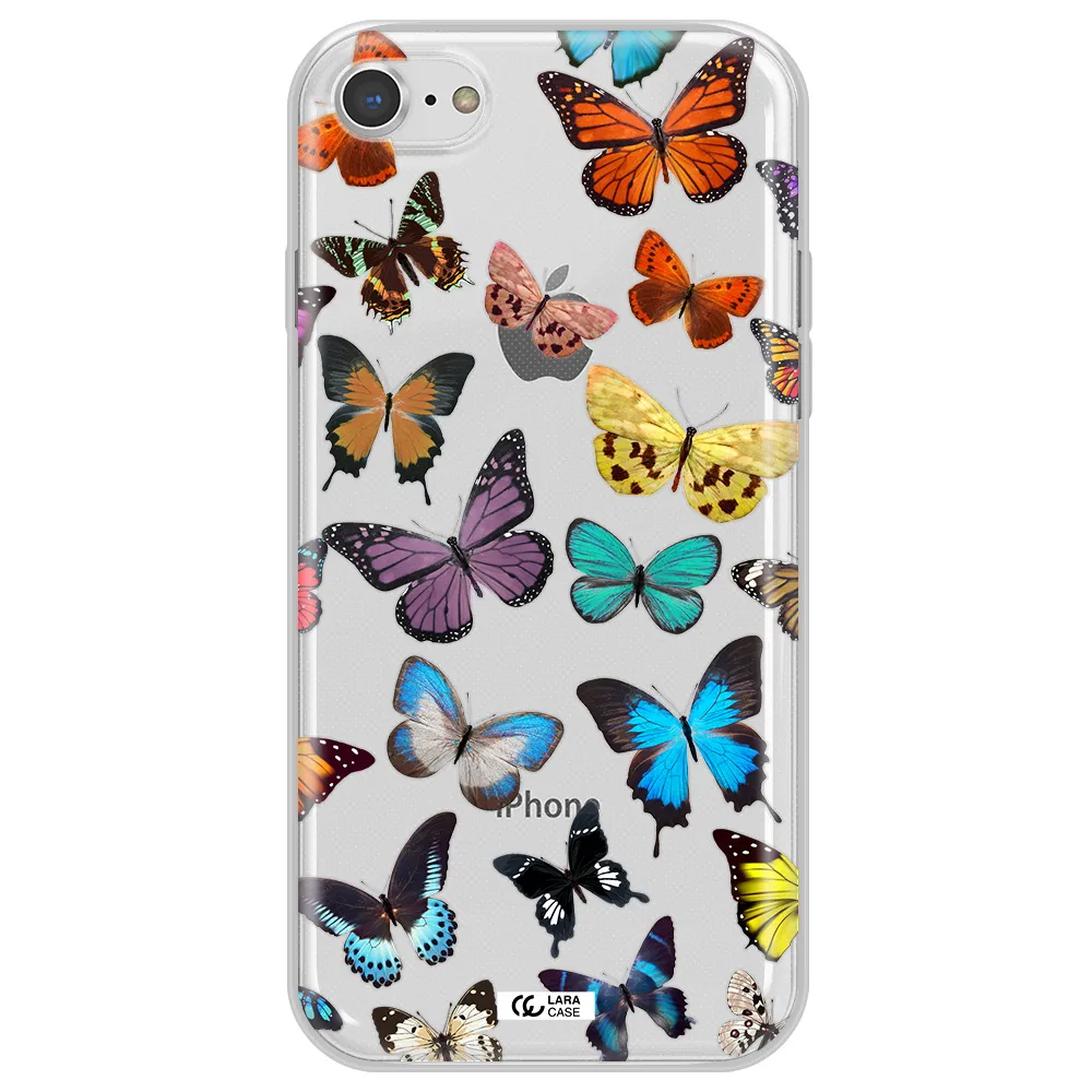 Colorful Butterflies Apple iPhone 7 Clear TPU Case