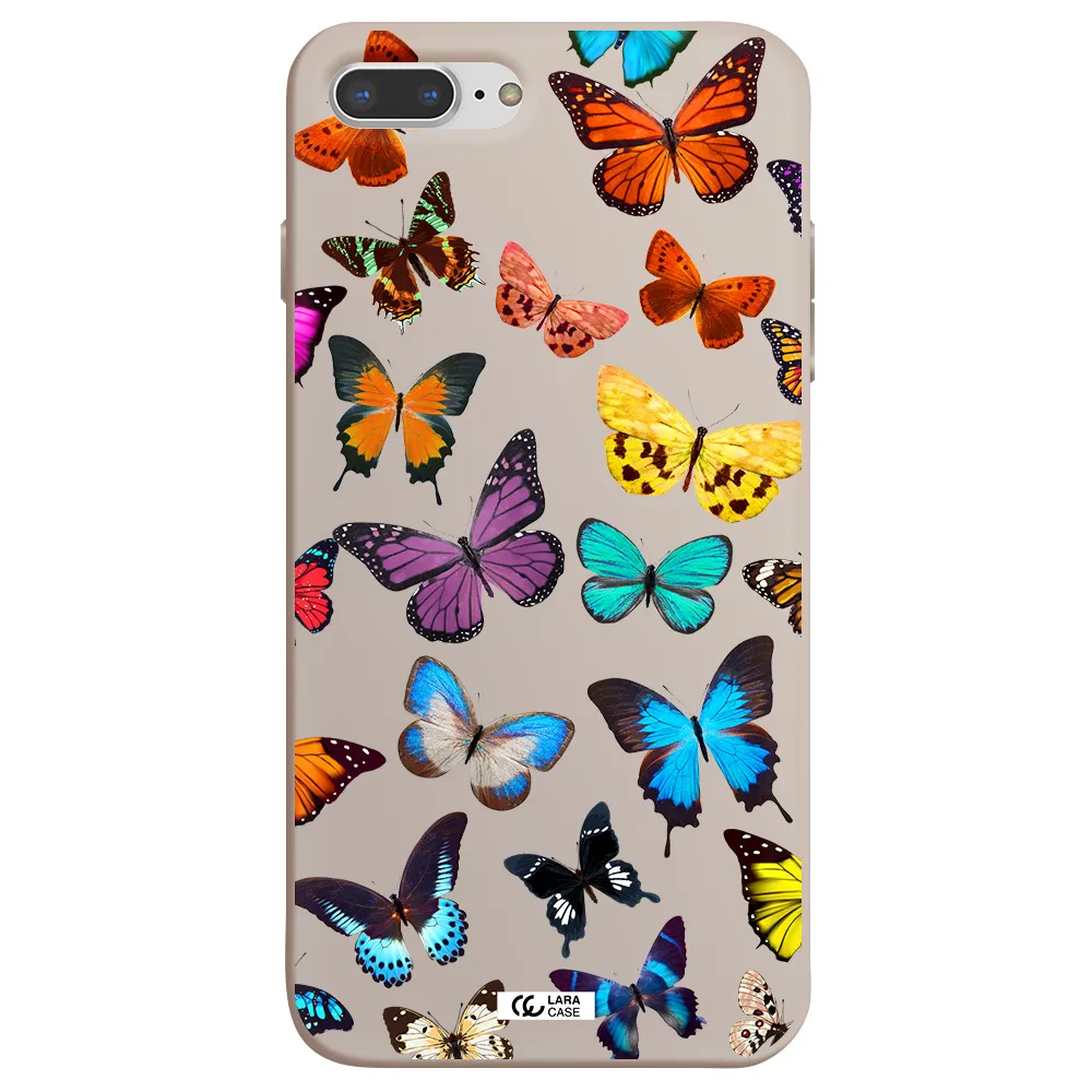 Colorful Butterflies Apple iPhone 7 plus Silicone Stone Case