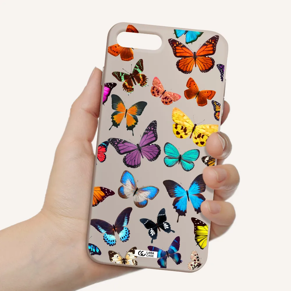 Colorful Butterflies Apple iPhone 7 plus Silicone Stone Case