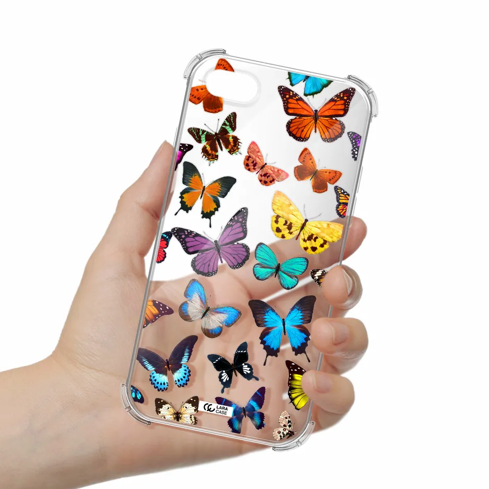 Colorful Butterflies Apple iPhone 8 Clear PC Case